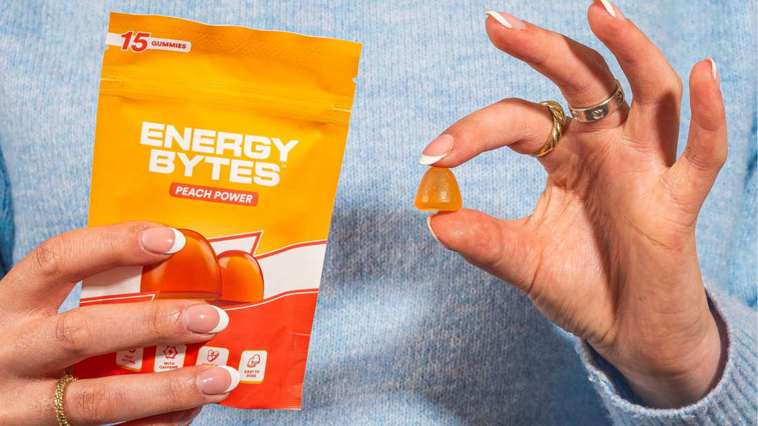 Energy Bytes Atomic Apple: Fast-acting, caffeine-enriched, vitamin-packed pre workout gummies for running